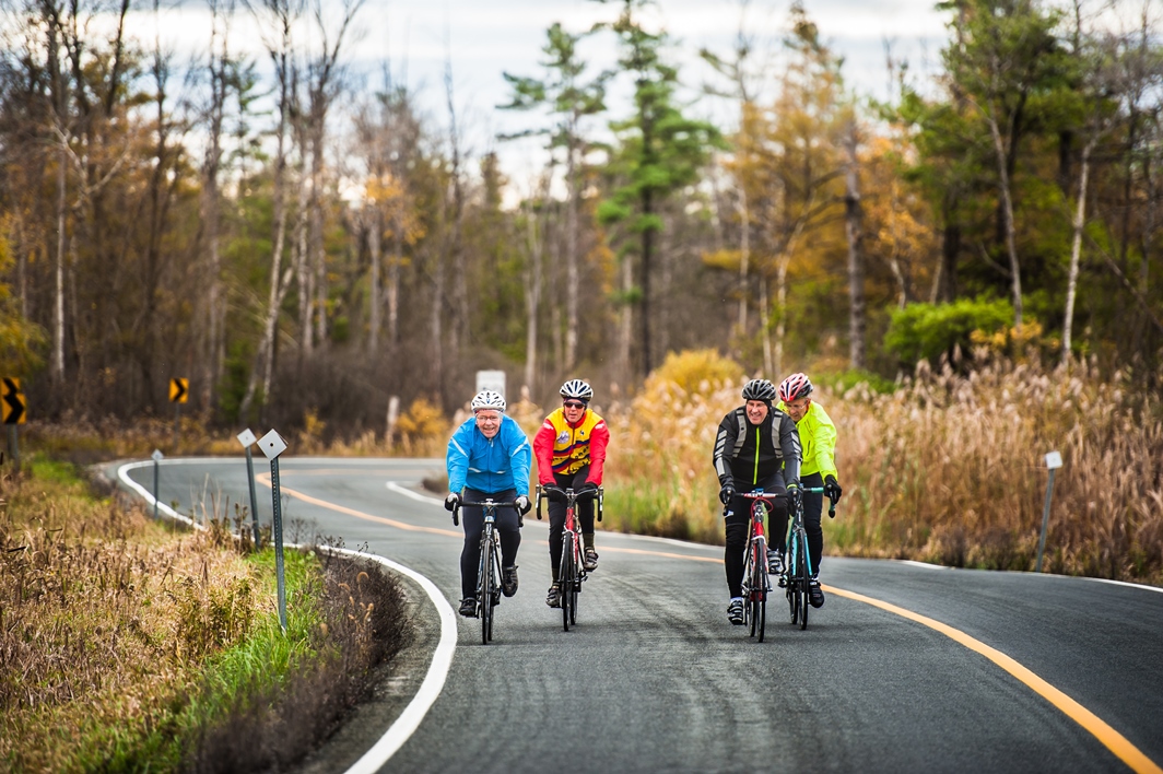 cyclists on a road