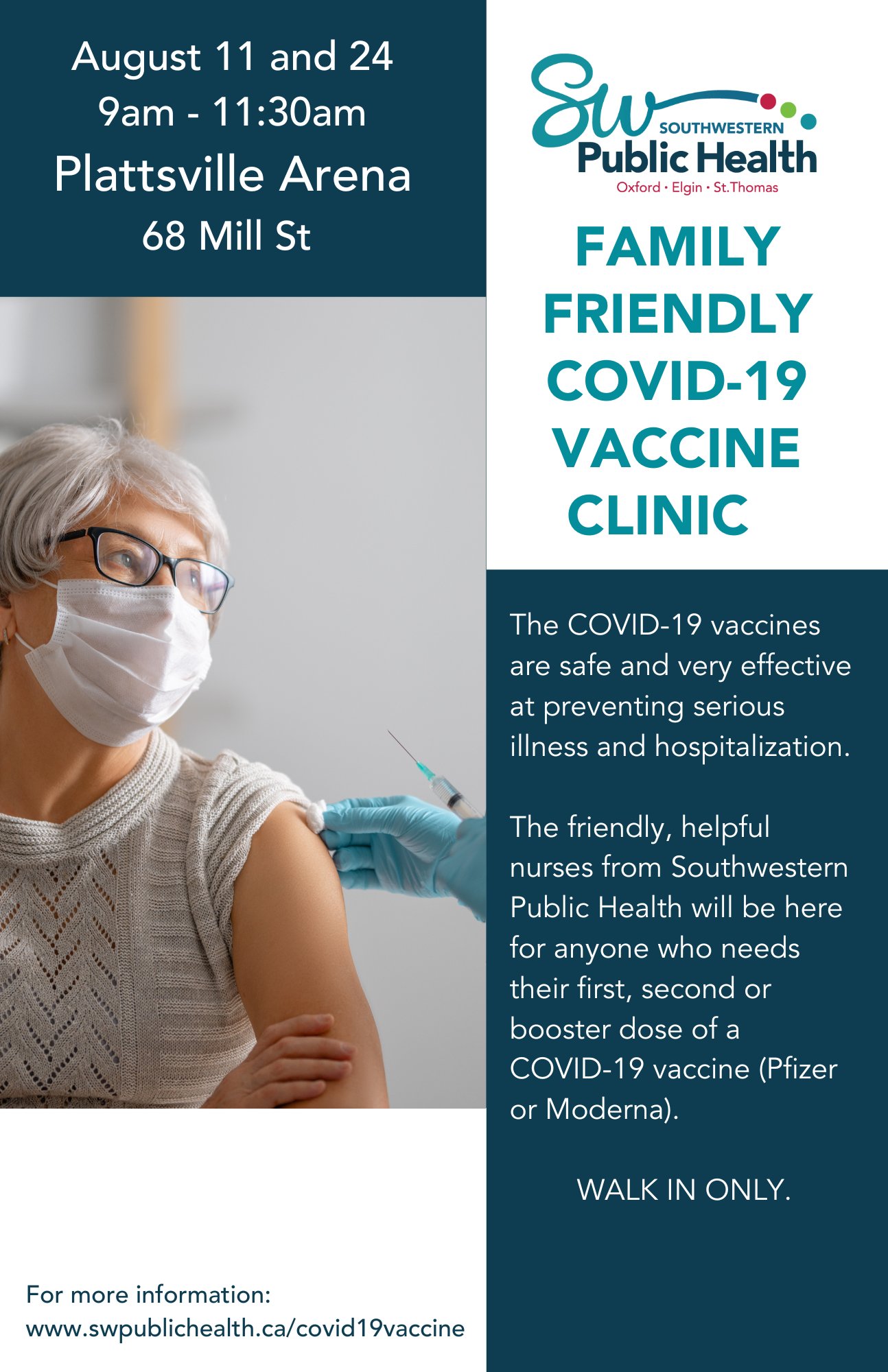 Plattsville COVID Vaccine Poster
